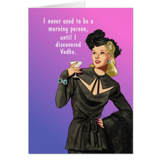 Morgonperson Hälsningskort