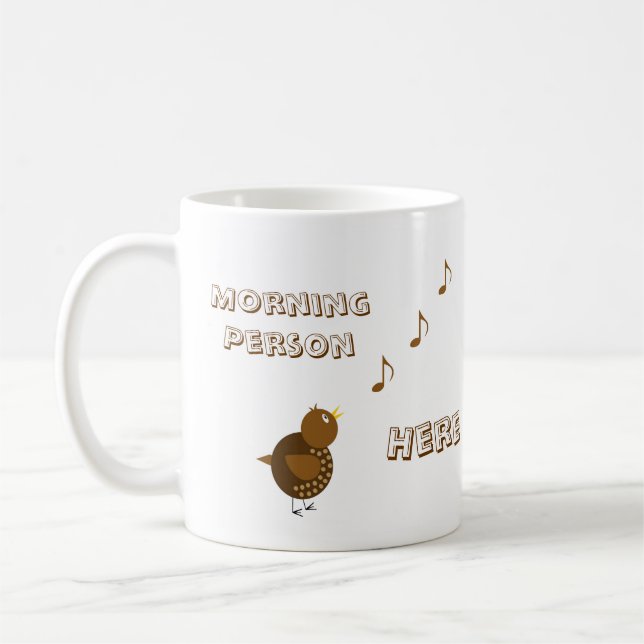 Morgonperson här kaffemugg (Vänster)