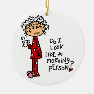 Morgonperson? Julgransprydnad Keramik