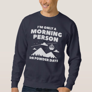 Morgonperson Snö Lång Ärmad Tröja