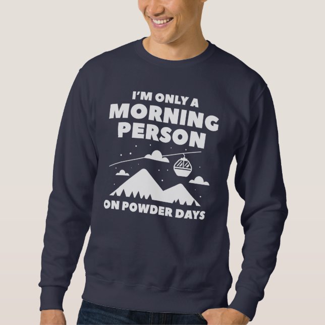 Morgonperson Snö Lång Ärmad Tröja (Framsida)