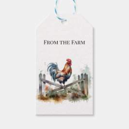 Morgonprakt: Akvarelltupp, anpassningsbar Presentetikett