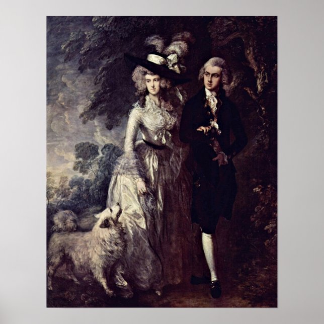 Morgonpromenaden av Thomas Gainsborough Poster (Framsidan)