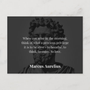 Morgonreflektion av Marcus Aurelius Vykort