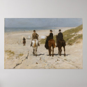 Morgonritt på stranden - Anton Mauve Poster