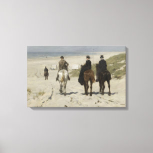 Morgonritt på stranden (av Anton Mauve) Canvastryck