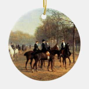 Morgonritten som är rutten ror, Hyde parken, 1894 Julgransprydnad Keramik