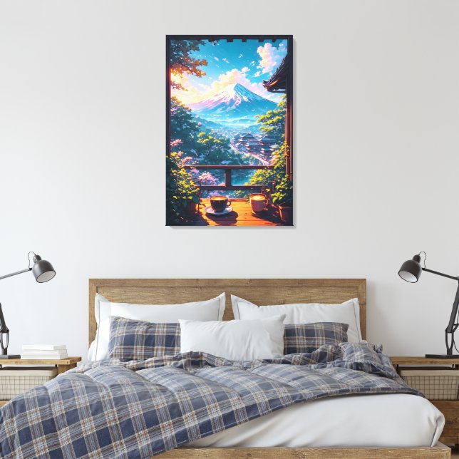 Morgonro över Fuji Canvastryck (Insitu (sovrum))