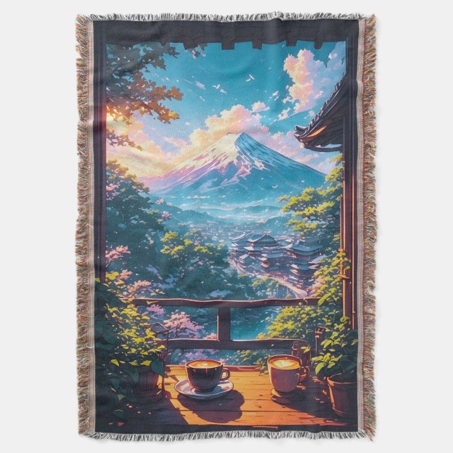 Morgonro över Fuji Filt (Framsidan Vertikal)