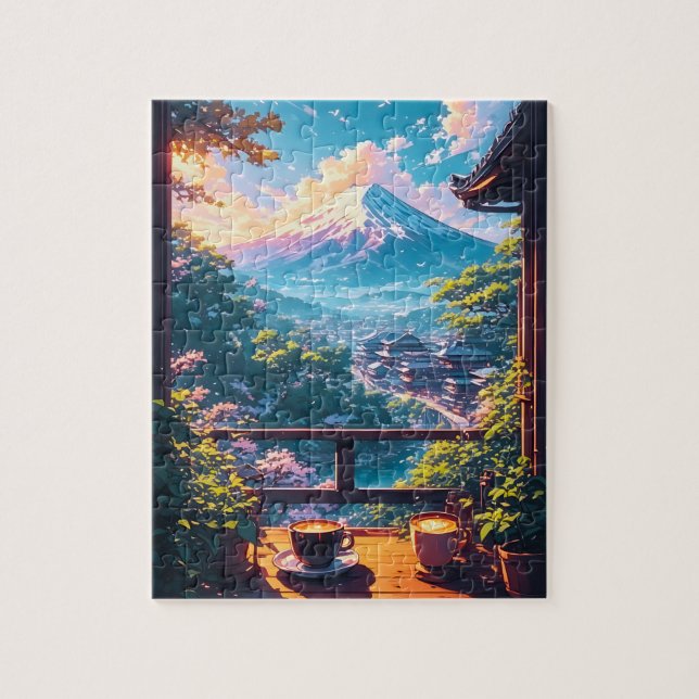 Morgonro över Fuji Pussel (Vertikal)