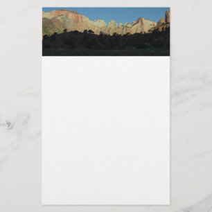 Morgonrött Sten i Zion nationalpark Brevpapper