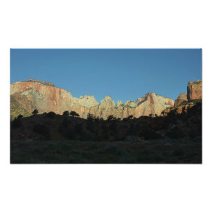 Morgonrött Sten i Zion nationalpark Fototryck