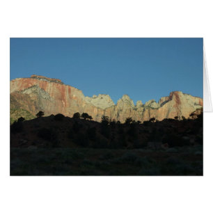 Morgonrött Sten i Zion nationalpark Hälsningskort