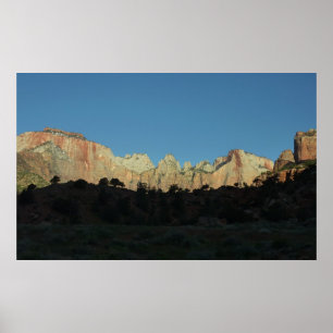 Morgonrött Sten i Zion nationalpark Poster