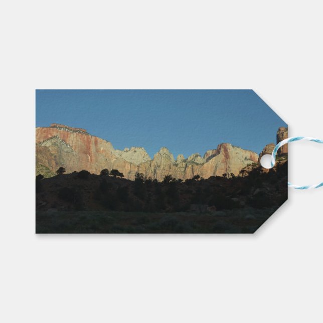 Morgonrött Sten i Zion nationalpark Presentetikett (Framsidan (Horisontell))