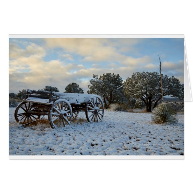 Morgonsnö på gryning tidigt tänder OBS kort (Framsidan Horizontal)
