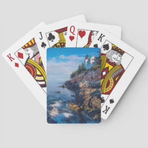 Morgonsol på den bas- hamnfyren casinokort