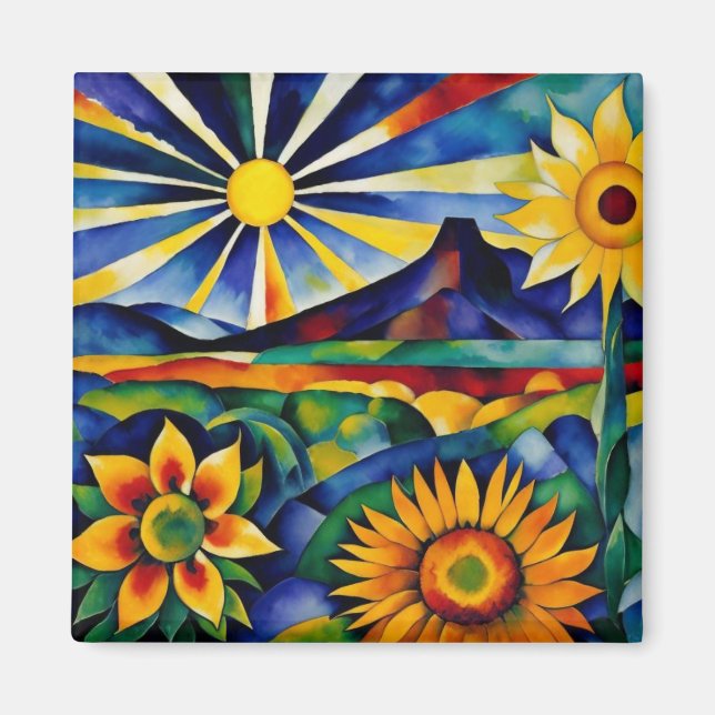 Morgonsolblommor Magnet (Framsidan)
