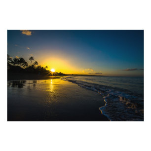 Morgonsoluppgång i Hawaii Fototryck