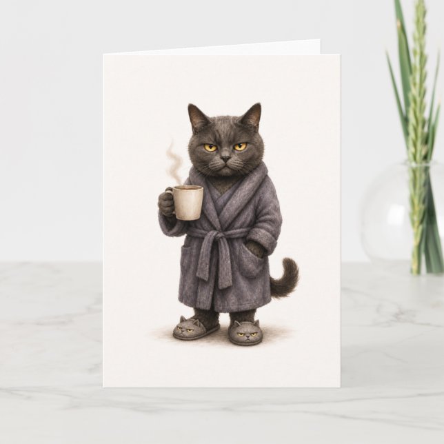 Morgonstämning Kattkort Kort (Framsida)