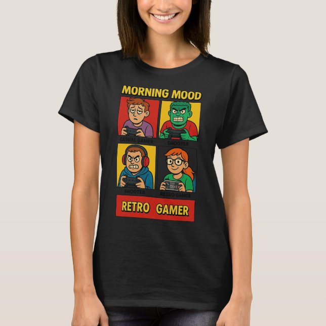 Morgonstämning retro gaming T-Shirt (Framsida)