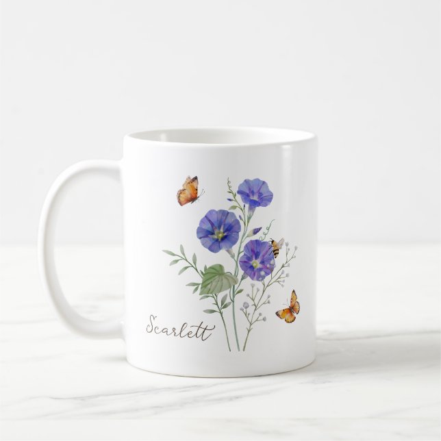 Morgonstånds Födelsemånadsblomma Kaffemugg (Vänster)