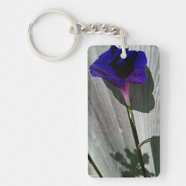 Morgonståndsblomma Rektangulär Nyckelring (Framsidan)