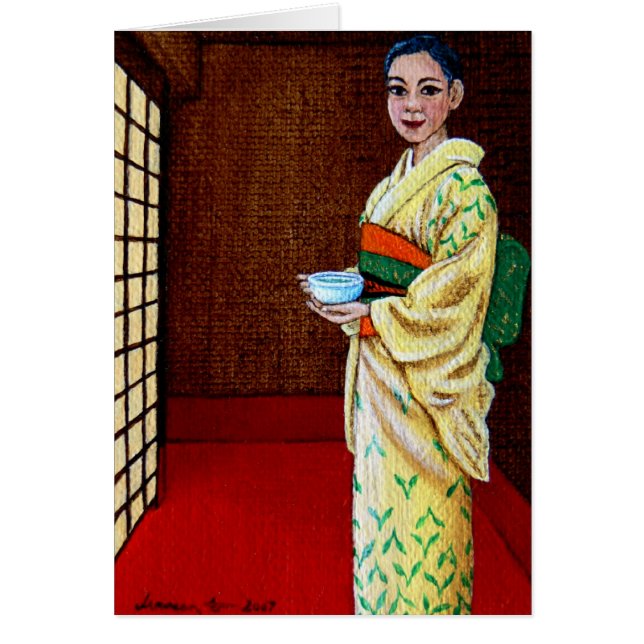 "Morgonteaen ", Hälsningskort (Framsidan)