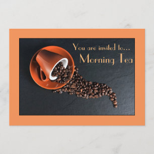 MorgonTeakaffe daterar cafepartyet Inbjudningar
