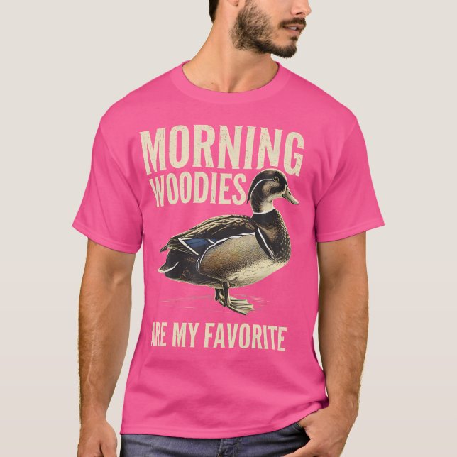 Morgonträden är min favoritWoodie Anka Huntin T Shirt (Framsida)