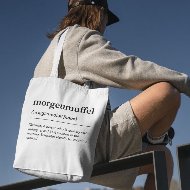 Morgontrög tysk ord Grinig Rolig Morgon Tygkasse (Skapare uppladdad)