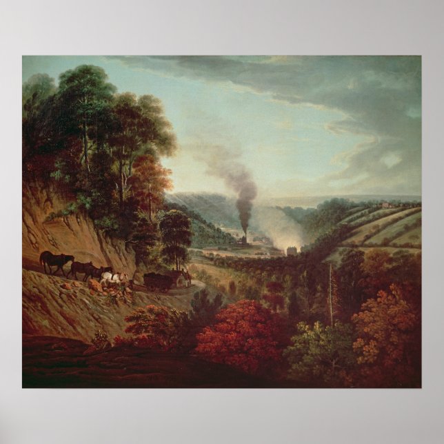 Morgonvy av Coalbrookdale 1777 Poster (Framsidan)