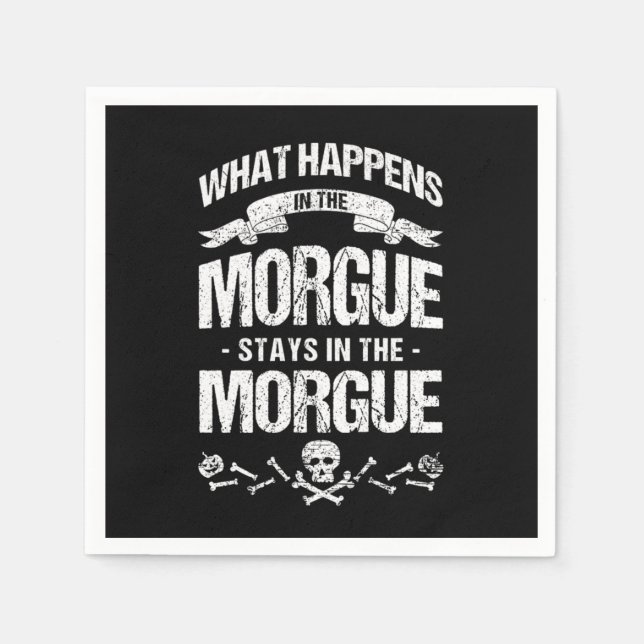 Morgue Embalers begravningsdirektör Cemetery Gift Pappersservett (Framsidan)