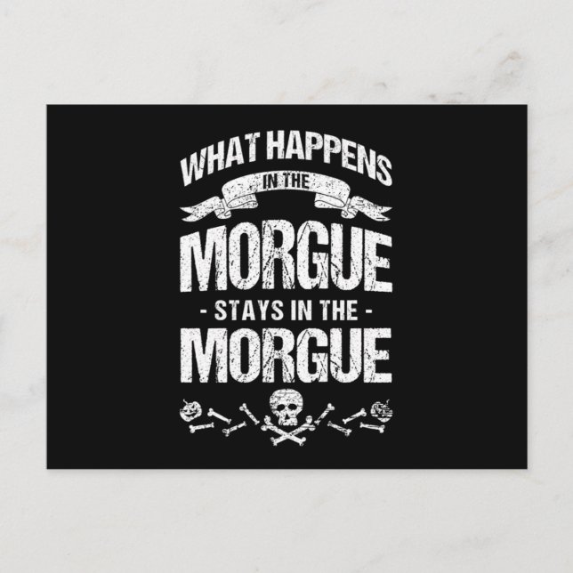 Morgue Embalmer Funeral Director Cemetery Gift Vykort (Framsida)