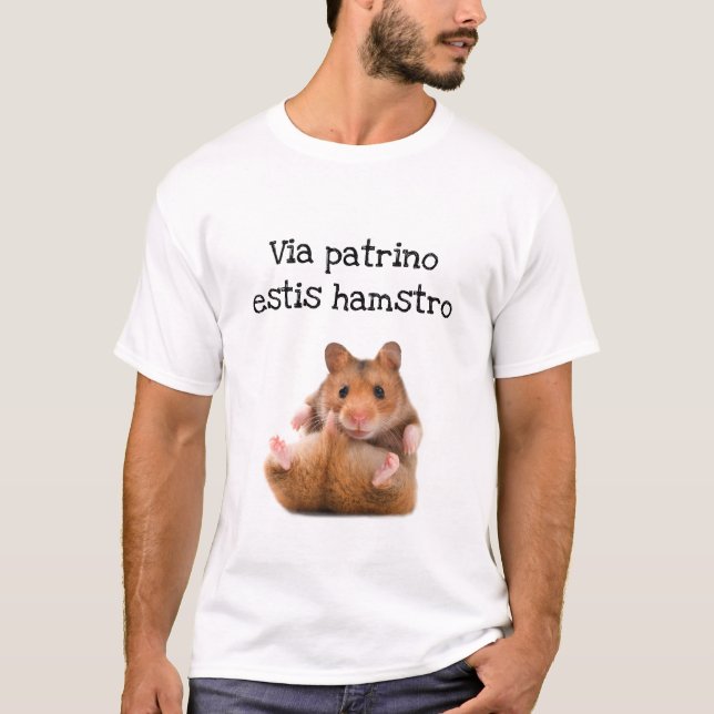 Morhamster, farfläderbär: Ljust T Shirt (Framsida)