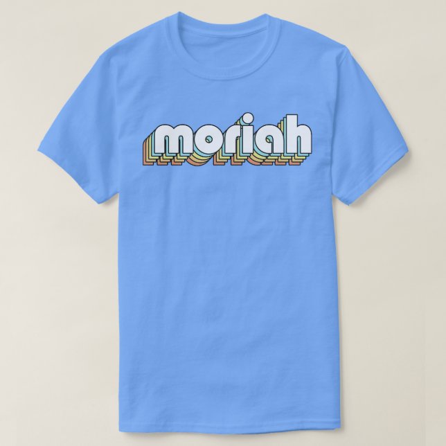 Moriah Retro Regbow Typography Faded Stil T Shirt (Design framsida)