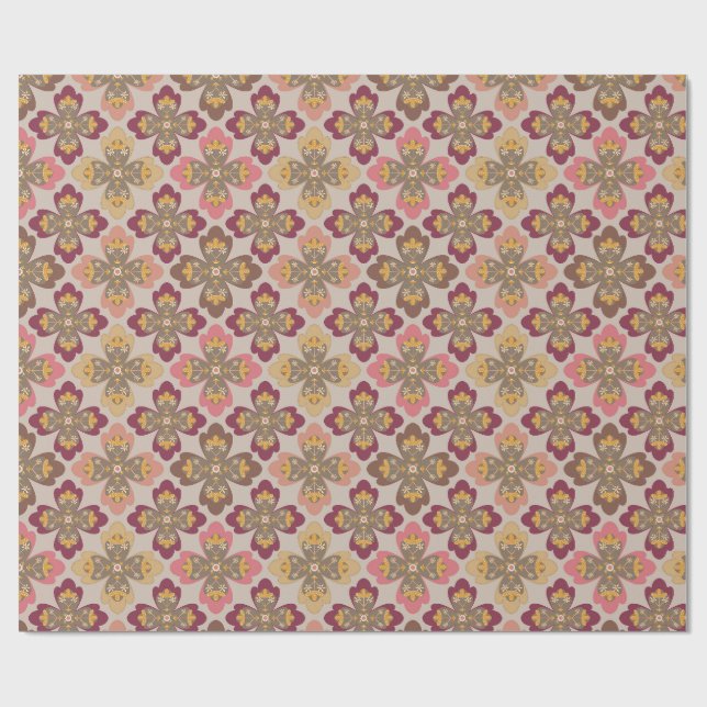 Morieve Collection Lyxig Blommig Tapet Presentpapper (Platt)