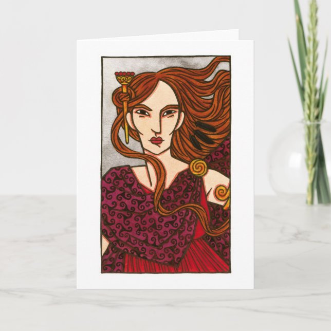 Mórígan-hälsningskort Kort (Framsida)