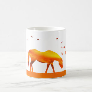 Moring Sunrise Abstrakt Horse Coffee Kopp