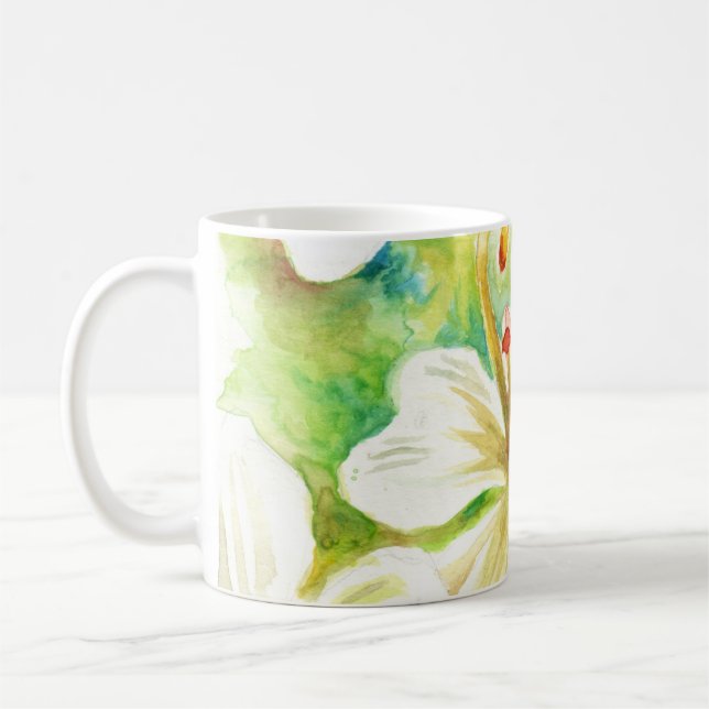 Moringa blommor kaffemugg (Vänster)