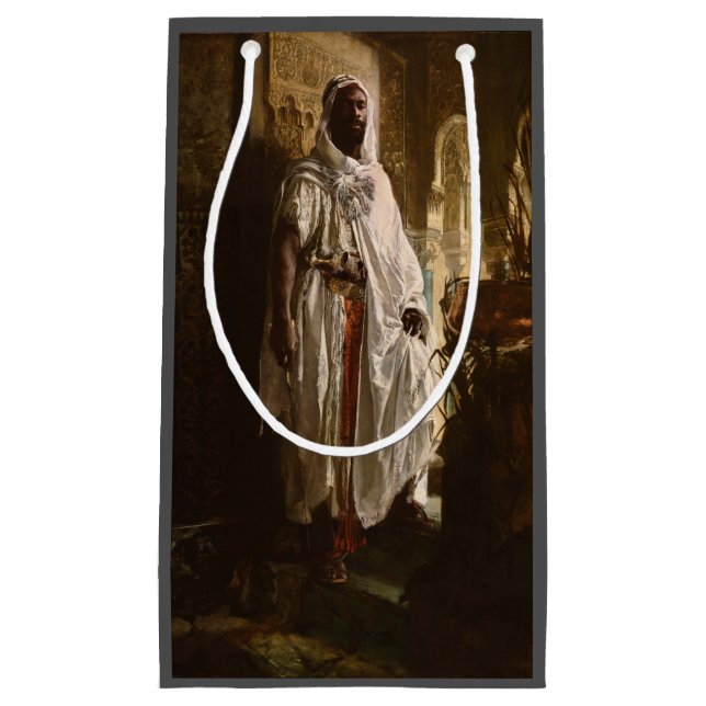 Morisk höuptman Afrikansk konst Målad Porträtt (Framsidan)