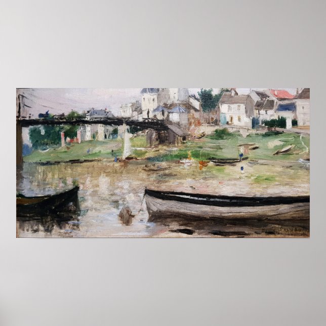 Morisot - Båtar på Seine 1880 Poster (Framsidan)