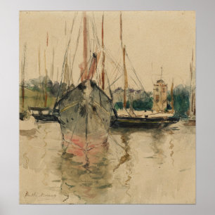 Morisot - Båtarnas inträde på Medina Isle of Wight Poster