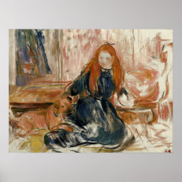 Morisot - Flickan spelar med Hund 1892 Poster