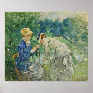 Morisot - Kvinna som plockar blommor 1879 Poster