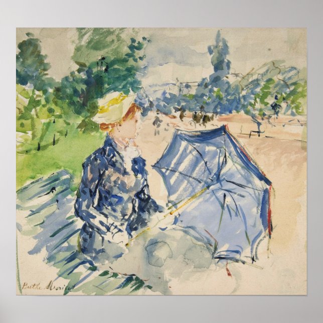 Morisot - Kvinnor i Sitta med trä 1885 Poster (Framsidan)