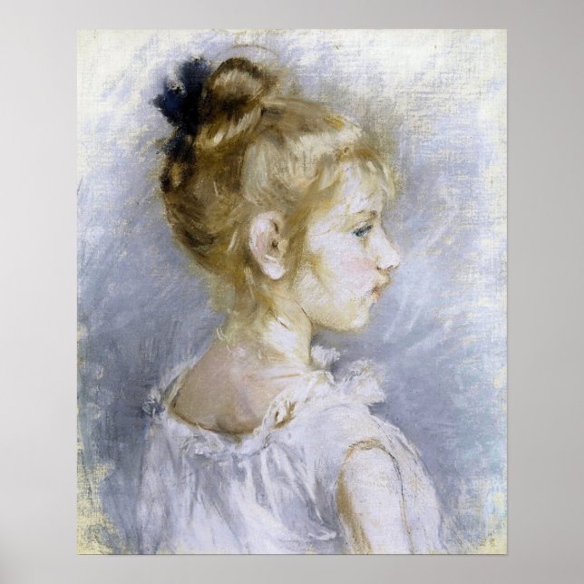 Morisot - Porträtt av Blanche Pontillon 1877 Poster (Framsidan)