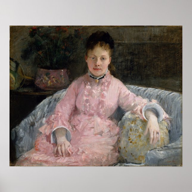 Morisot - Rosa Dress 1870 Poster (Framsidan)