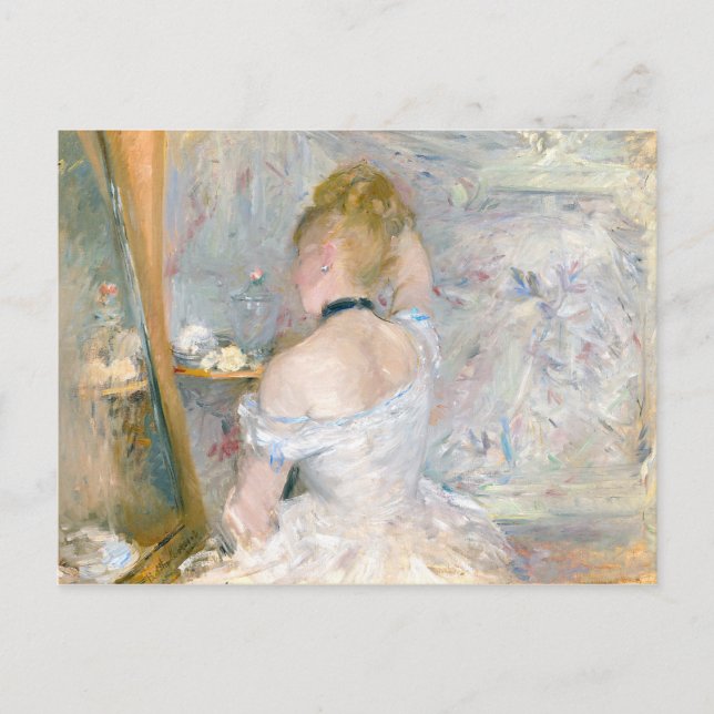 Morisot Söt Fransk Impressionist Woman Painting Vykort (Framsida)