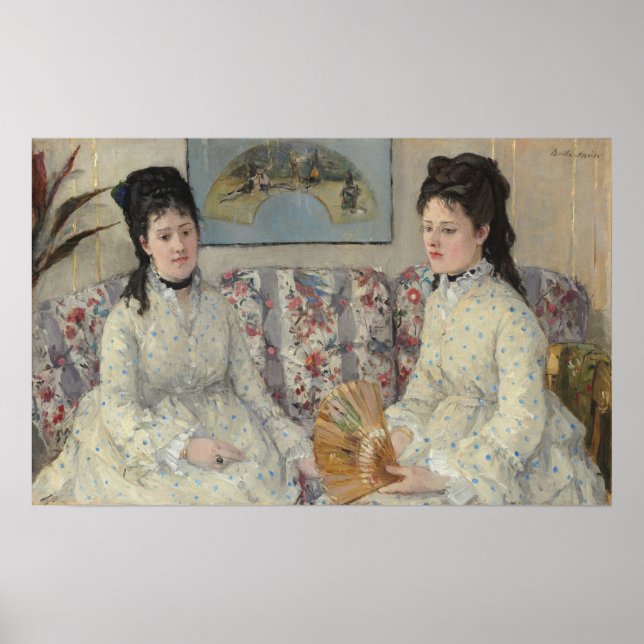 Morisot - två systrar på en soffa 1869 poster (Framsidan)